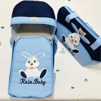 Rain Baby 9 kg Kapasiteli Taşıma Askılı Portbebe+Bakım Çantası Mavi