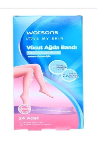 Watsons Love My Skin Hassas Ciltler 24 Adet Tüm Vücut Ağda Bandı