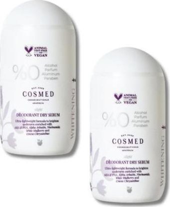 Cosmed Alight Pudrasız Ter Önleyici Roll-On Kadın Deodorant 2x50 ml