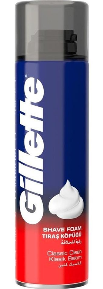 Gillette Classic Clean Hassas Ciltler İçin Tıraş Köpüğü 200 ml