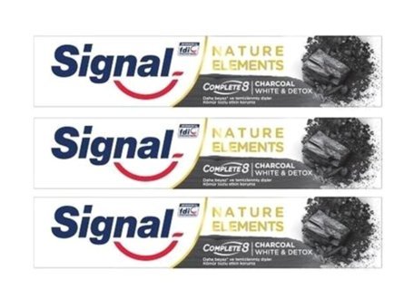 Signal Nature Elements Kömürlü Florürlü Tüm Yaşlar Diş Macunu 3x75 ml