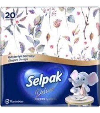 Selpak Deluxe Desenli Kağıt Peçete 20'li