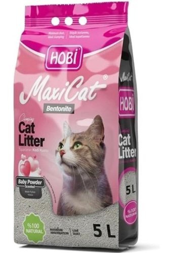 Hobi Maxicat Bebek Pudralı Topaklanan İnce Taneli Bentonit Kedi Kumu 2x5 lt