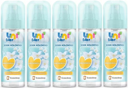 Uni Baby Çiçeksi Ferahlık Sprey Bebek Kolonyası 5x150 ml