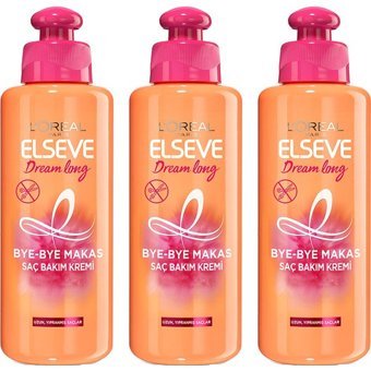 L'oréal Paris Elseve Dream Long Hint Yağı Kırılma Karşıtı Keratinli Boyalı Yıpranmış Saçlar İçin Kadın Saç Kremi 3 x 200 ml