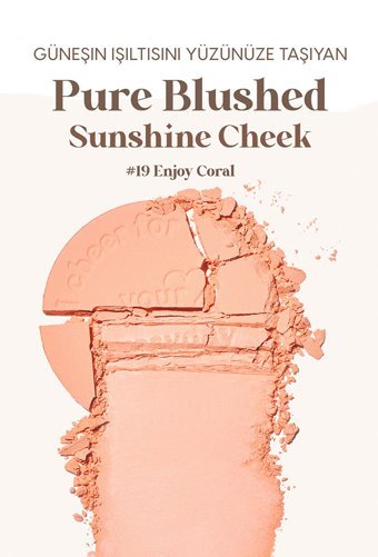 Peripera Pure Blushed Sunshine Cheek 19 Enjoy Coral Mat Toz Allık