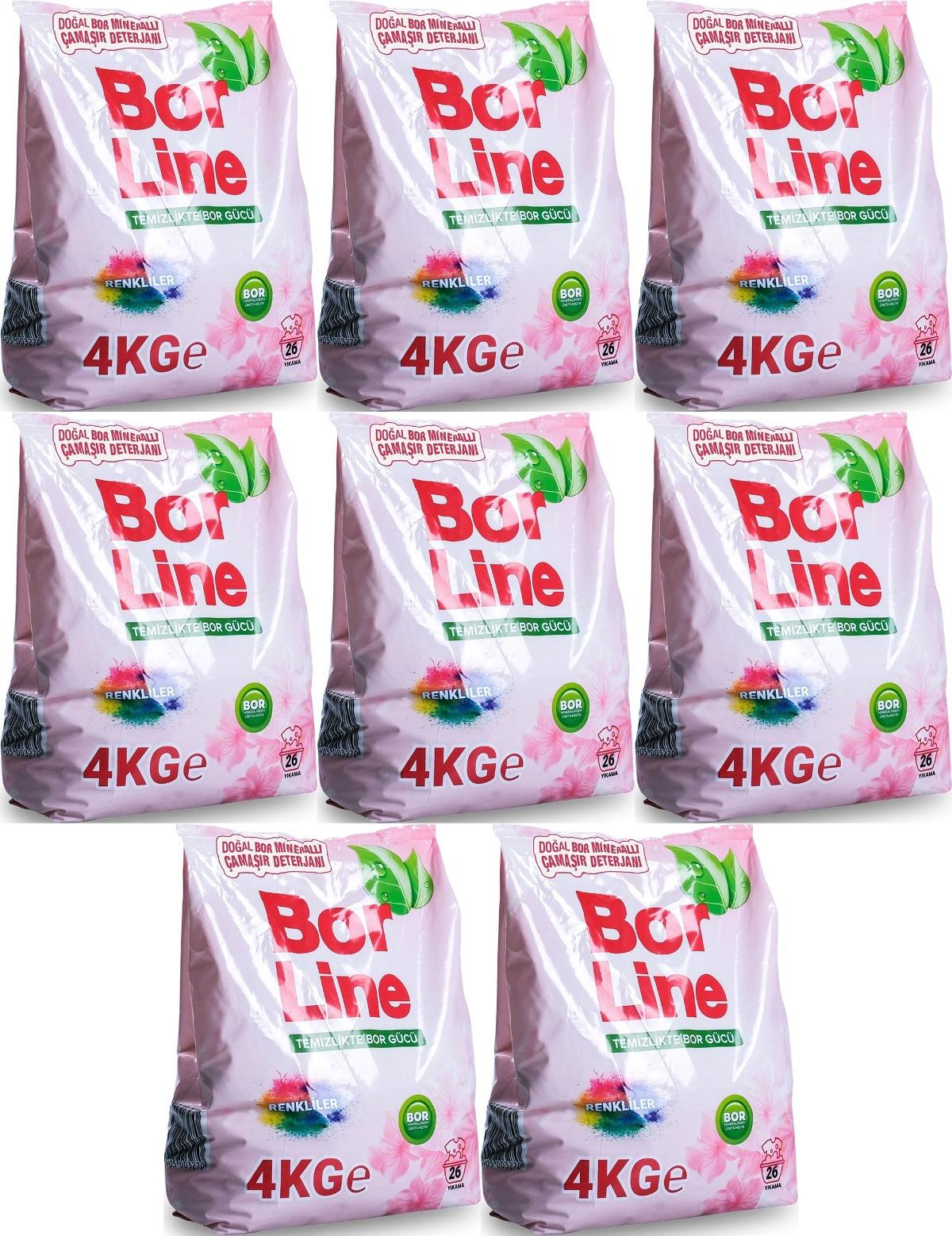 Borline Renkliler İçin 208 Yıkama Toz Deterjan 8x4 kg