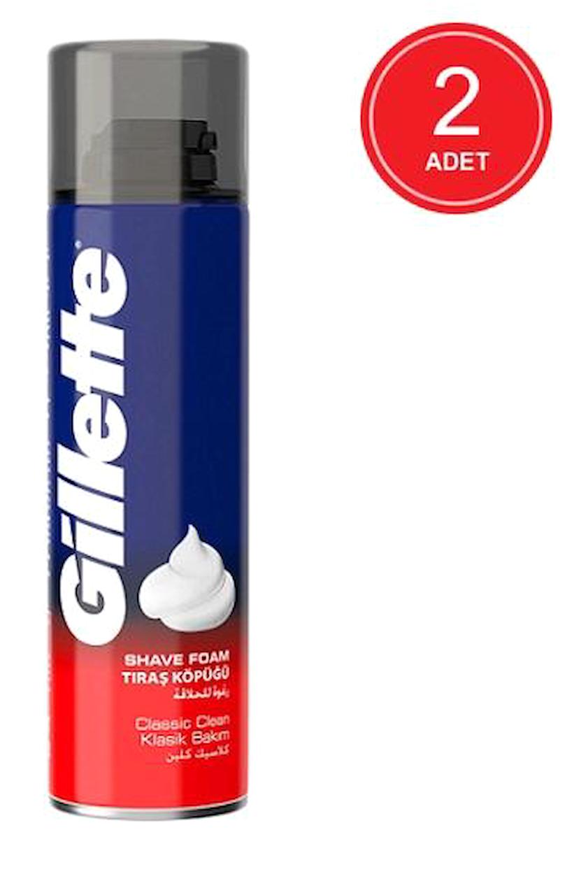 Gillette Classic Clean Sinekkaydı Tıraş Köpüğü 2x200 ml