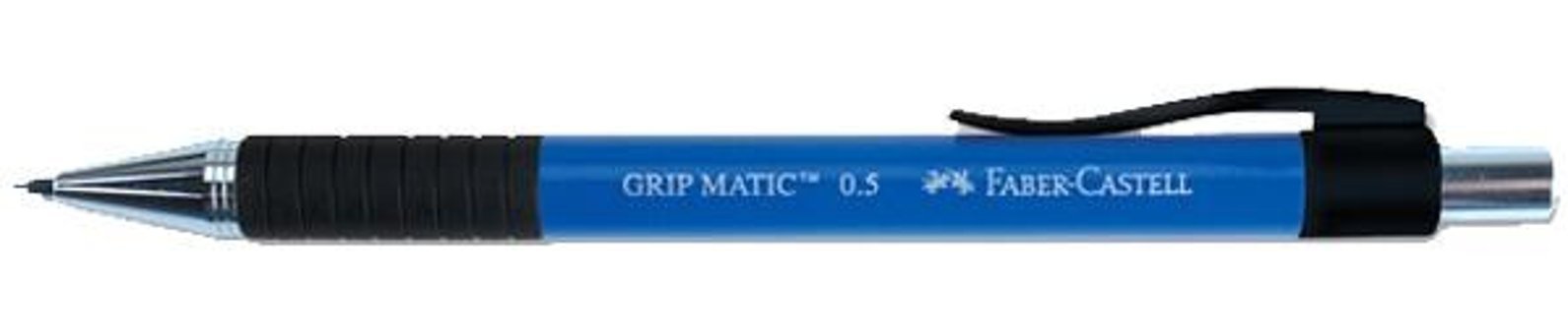 Faber-Castell Grip Matic Silgili Plastik Neon Mavi 0.5 mm Uçlu Versatil Kalem