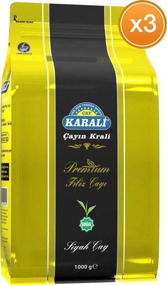 Karali Premium Filiz Dökme Çay 1 kg X 3 Adet