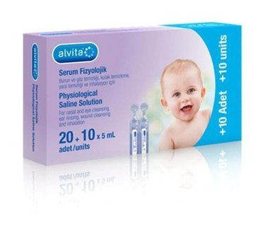 Alvita Çocuk İzotonik Deniz Suyu 30'lu Flakon Serum Fizyolojik 5 Ml