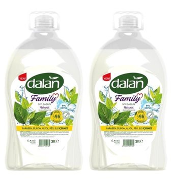 Dalan Parabensiz Vegan Nemlendiricili Organik 2'li Sıvı Sabun 3 lt