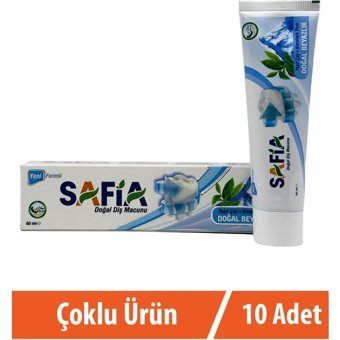 Safia Yeşil Çay Organik Florürsüz Tüm Yaşlar Diş Mucunu 10x60 gr