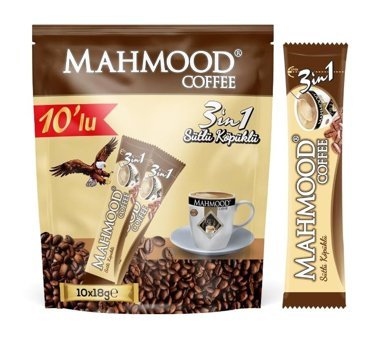 Mahmood Coffee 3'ü 1 Arada Sütlü Köpüklü 18 gr 10 Adet Hazır Kahve