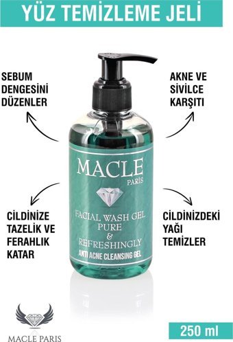 Macle Paris Pure & Refreshingly Yüz Temizleme Jeli 250 ml