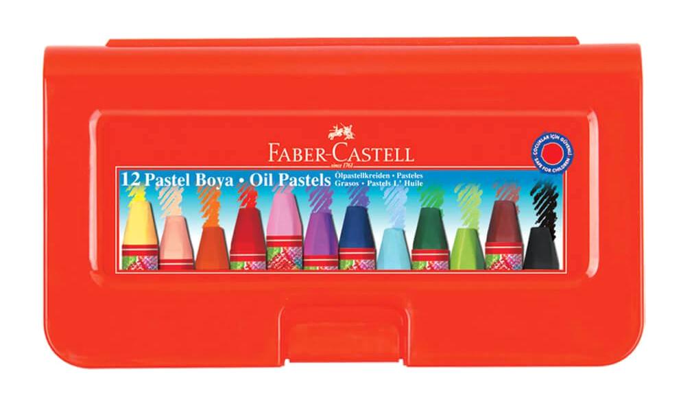 Faber-Castell Altıgen 12'li Kalem-Yağlı Pastel Boya