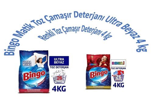 Bingo Matik Renkliler ve Beyazlar İçin 26 Toz Deterjan 4x4 kg