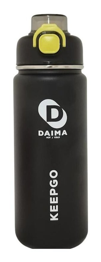 Daima Keep Go Paslanmaz Çelik 750 ml Pipetli Outdoor Termos Termos Siyah