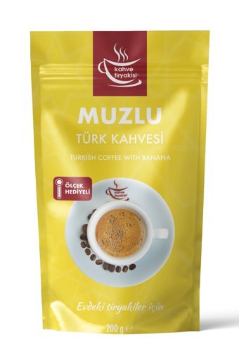 Kahve Tiryakisi Muzlu Sütlü Muzlu Orta Kavrulmuş Türk Kahvesi 200 gr