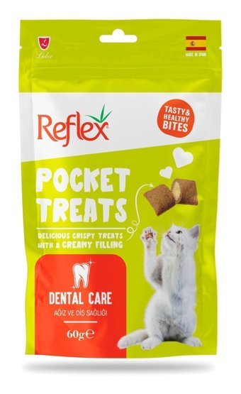 Reflex Pocket Treats Ağız ve Diş Sağlığı Tahıllı Yetişkin Kedi Maması 60 gr