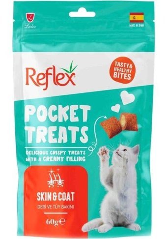 Reflex Pocket Treats Skin And Coat Tahıllı Yetişkin Kedi Maması 60 gr