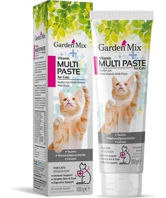 Garden Mix Multivitamini Bağışıklık Güçlendirici Yavru-Yetişkin Kedi Vitamini Macun 2x100 gr