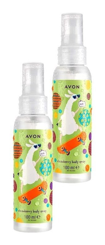 Avon Lama Dude Naturals Çilek Kadın Vücut Spreyi 2x100 ml