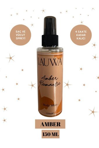 Lauwa Amber Romantic Simli Kadın Vücut Spreyi 150 ml