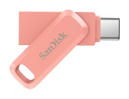 Sandisk Ultra Dual Drive Go SDDC3-128G-G46PC Çift Taraflı USB 3.2 Type A-Type C 128 GB Flash Bellek Pembe