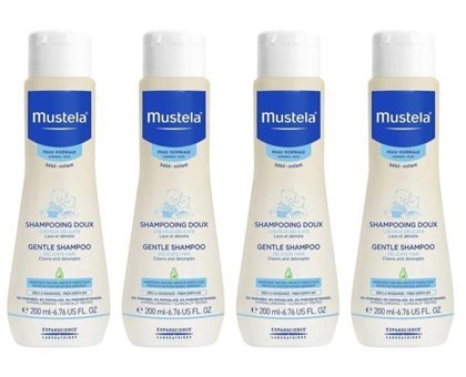 Mustela Konak Önleyici Göz Yakmayan Hipoalerjenik Yenidoğan Hassas Ciltler İçin Bebek Şampuanı 4x200 ml