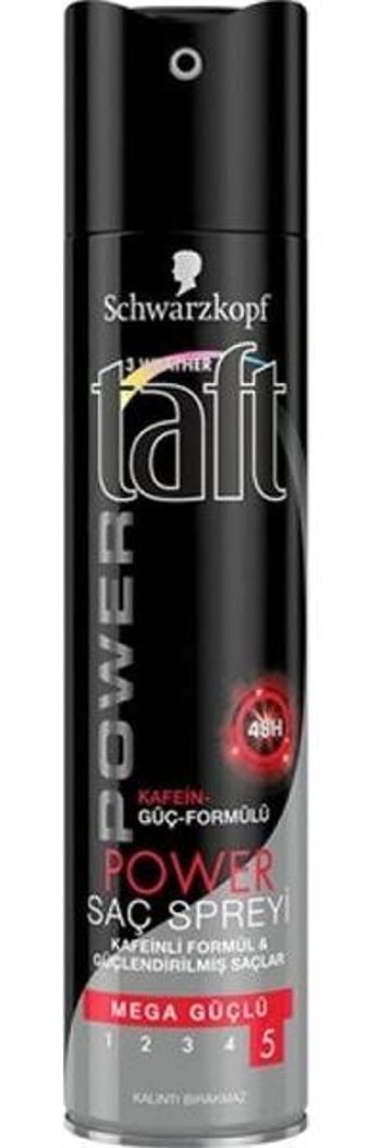 Schwarzkopf Taft Power Hair Lacquer Sabitleyici Islak Görünümlü Kafeinli Güçlü Saç Spreyi 250 ml