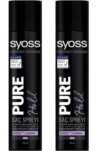 Syoss Pure Hold No: 5 Şekillendirici Islak Görünümlü Provitaminli Saç Spreyi 2x400 ml