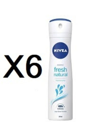 Nivea Natural Fresh Pudralı Ter Önleyici Organik Antiperspirant Sprey Kadın Deodorant 6x150 ml