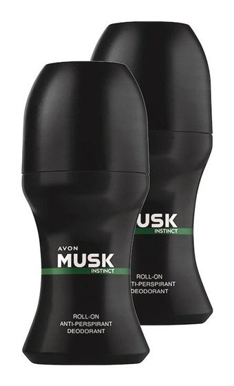 Avon Musk Instinct Pudralı Ter Önleyici Antiperspirant Roll-On Erkek Deodorant 2x50 ml