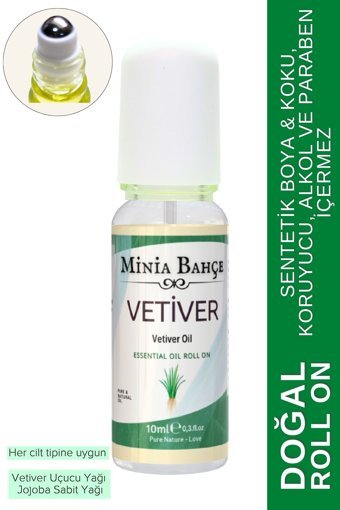 Minia Bahçe Vetiver Pudrasız Ter Önleyici Organik Roll-On Kadın Deodorant 10 ml