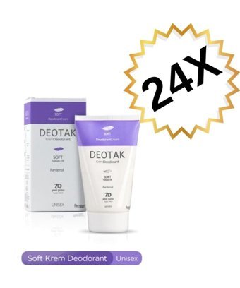 Deotak Soft Pudrasız Ter Önleyici Krem Unisex Deodorant 24x35 ml