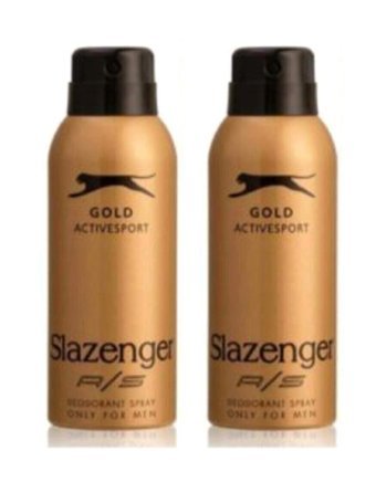 Slazenger Active Sport Gold Pudrasız Ter Önleyici Sprey Erkek Deodorant 2x150 ml