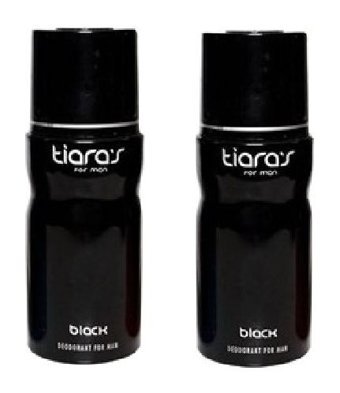 Tiaras Black Pudrasız Ter Önleyici Sprey Erkek Deodorant 2x150 ml