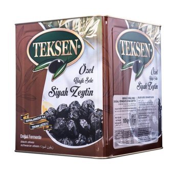 Teksen Özel Tuzlu Sele Yağlı Siyah Zeytin Teneke 10 kg