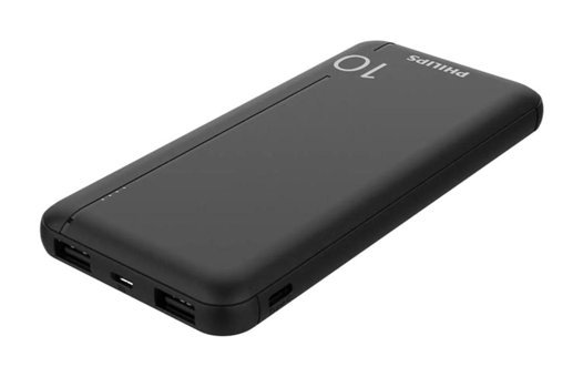 Philips DLP1810CB 10000 mAh Hızlı Şarj USB Type C Çoklu Kablolu Powerbank Siyah