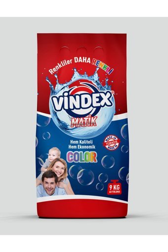 Vindex Renkliler İçin 112 Yıkama Toz Deterjan 9 kg