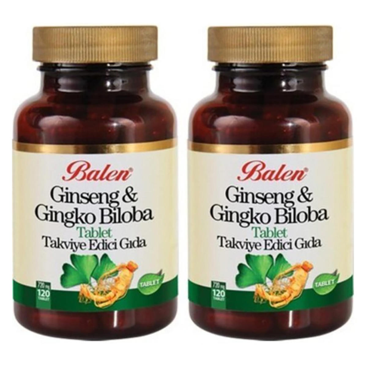 Balen Ginseng & Ginkgo Biloba Aromasız Yetişkin Vitamin 2x120 Adet Tablet