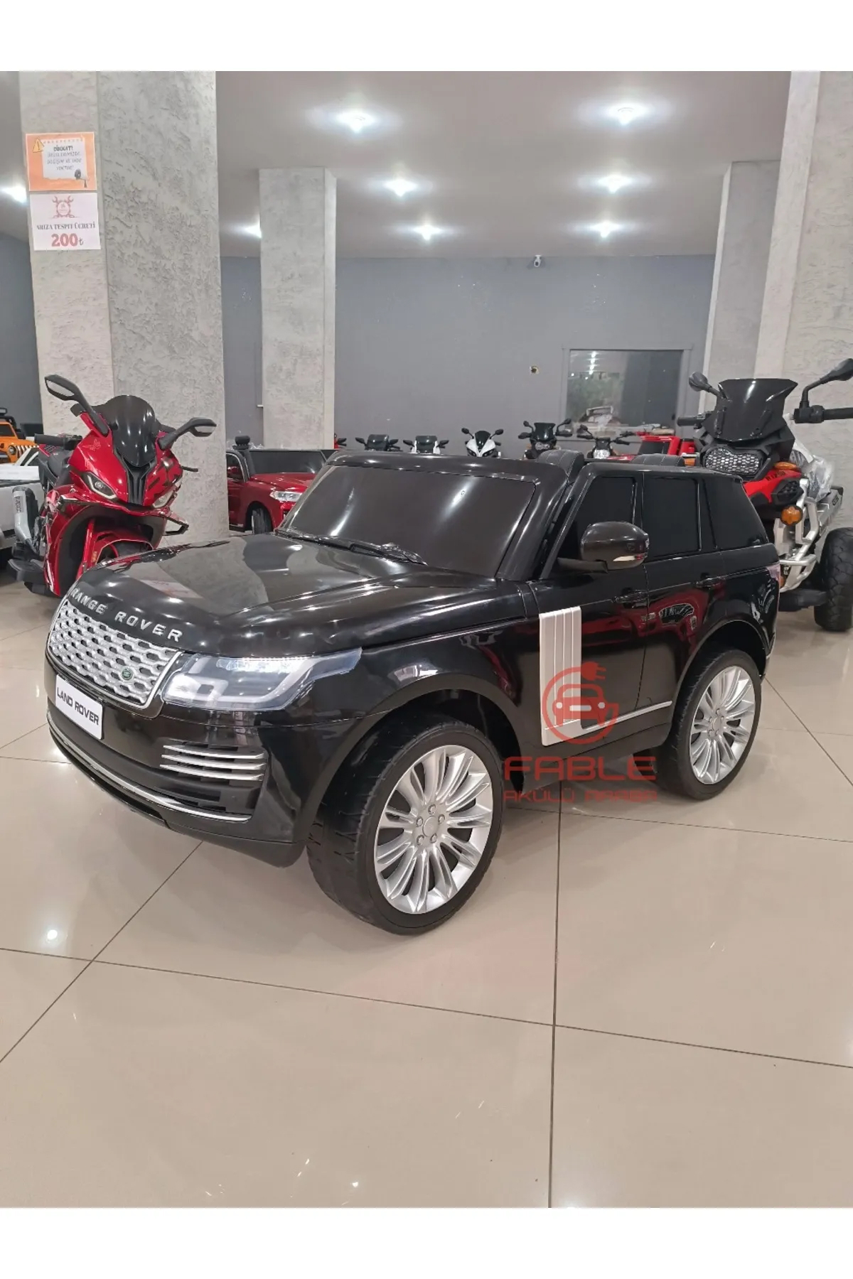 Range Rover 12 V - Çift Akülü Araba Siyah