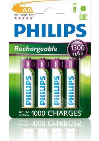 Philips 1.2 V 1300 mAh AA / Kalem Şarjlı Pil 4'lü