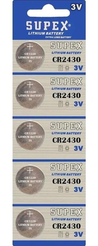 Supex CR2430 3 V Lityum Düğme Pil 5'li