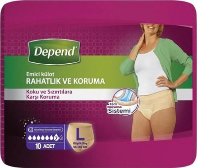 Depend L 10'lu Emici Külot