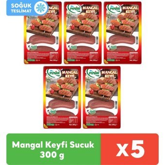 Pınar Mangal Keyfi Hindi Sucuk 300 g x 5 Adet - 300 gr