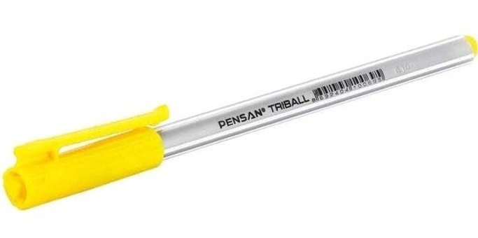 Pensan Triball Tek Renkli 1 mm Sarı Tükenmez Kalem