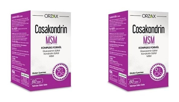 Orzax Cosakondrin Msm Glukozamin 2x60 Tablet