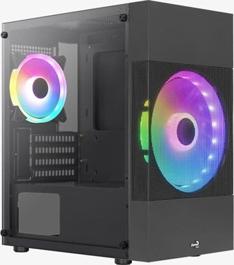 Aerocool Atomic Lite RGB 2 Fanlı Siyah Dikey Mini Tower Oyuncu Bilgisayar Kasası